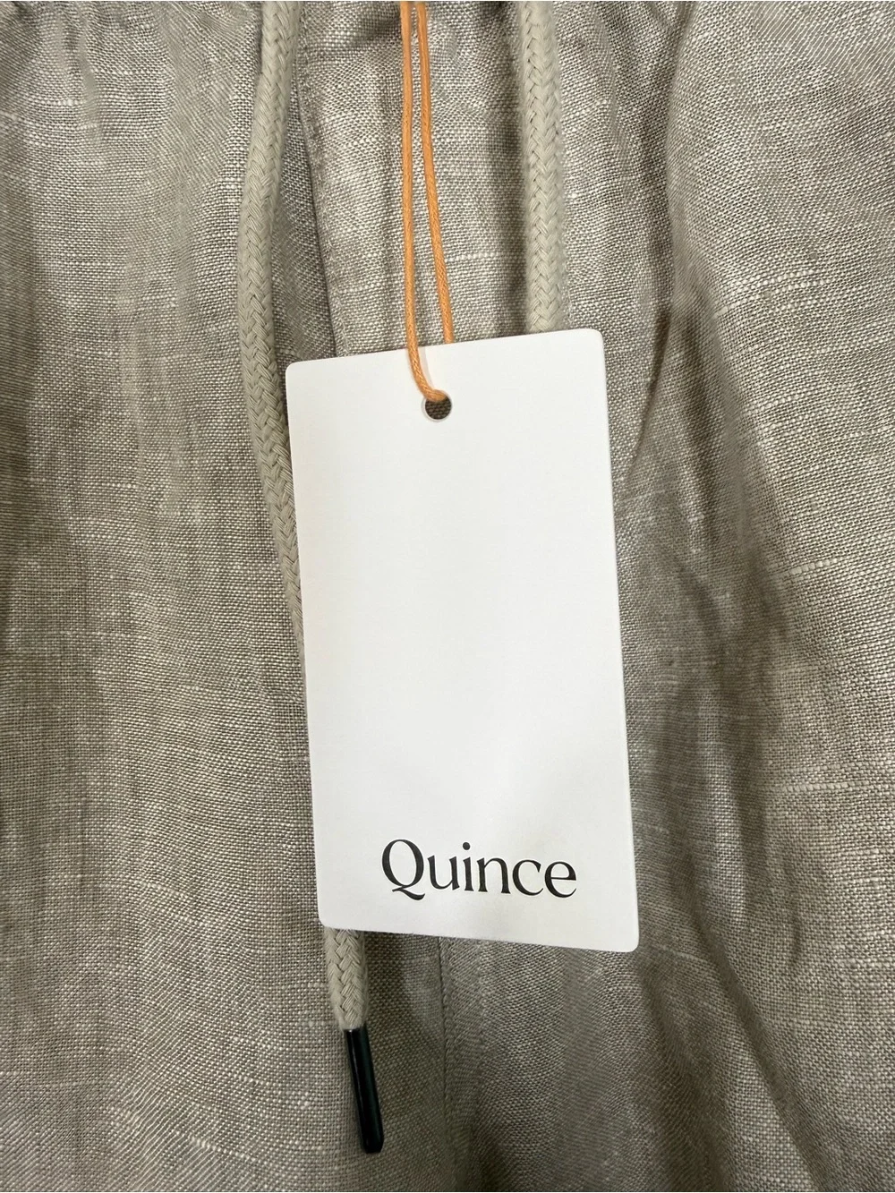 NWT Quince 100% European Linen Drawstring Beach Pants Flax Neutral Medium